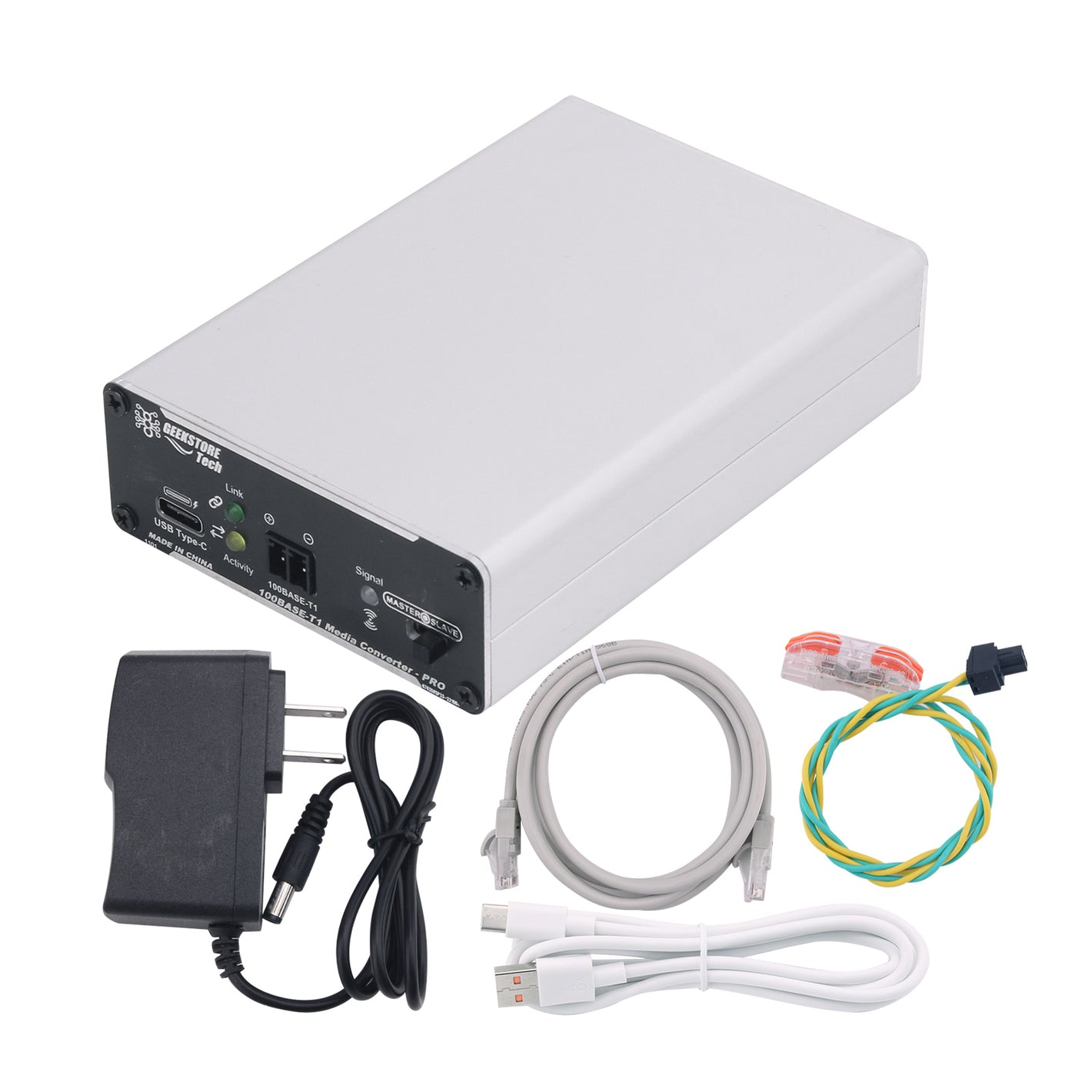 100BT1-PRO 100BASE-T1 Media Converter - PRO (with 15EDG 3.81mm Interface and Indicators) to RJ45