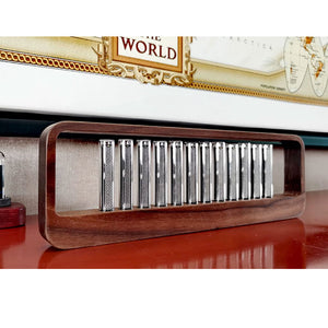 D'ESIGN 12BITS RGB Music Spectrum Display Pseudo Glow Tube Rhythm Light Gift with Black Walnut Shell