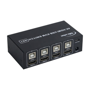 4K HDMI Switch KVM Four Port Switcher 4 Input and 1 Output USB KVM Display Support PiKVM and BLIKVM
