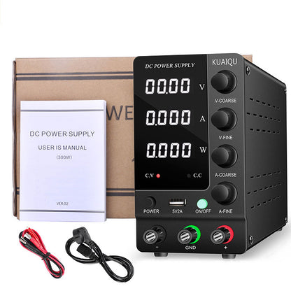 SPS-C3010 220V 4-Digit DC Power Supply 30V 10A Adjustable Power Supply (Black) with Output Switch