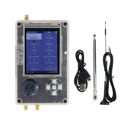 HackRF One R9 V2.0.0 + Upgraded PortaPack H2 3.2&quot; LCD + Shell Assembled + 2 Antennas + USB Cable