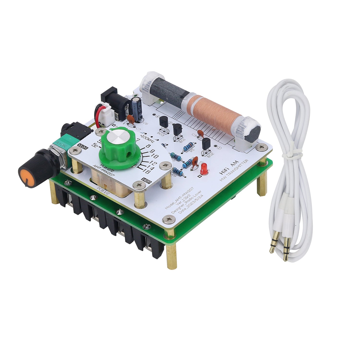HamGeek AMT-MW207 Medium Wave Radio Transmitter High Fidelity AM Radio Transmitter DIY Circuit Board 525~1605kHz 6V