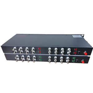 16-Way HD Video Converter CVI TVI AHD Optical Fiber Transmission for 2MP 1080P Coaxial HD Cameras