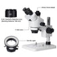 7045 Simul-Focal Trinocular Microscope 3.5-50X Stereo Digital Industrial Microscope Video Camera for Soldering Repair