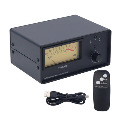 VU102 2 In 1 Out/1 In 2 Out Amplifier Speaker Selector Switch Box with VU Level Meter Support Remote Control for Douk Audio