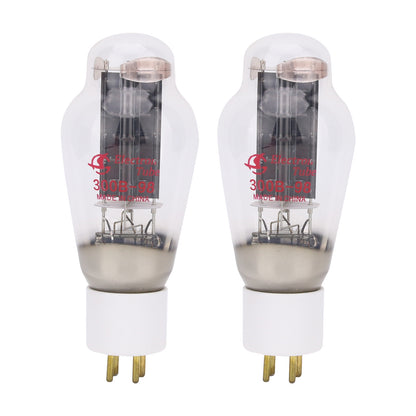 2PCS Shuguang 300B-98 Electron Tube Vacuum Tubes with White Porcelain Base and Gold-Plated Pins