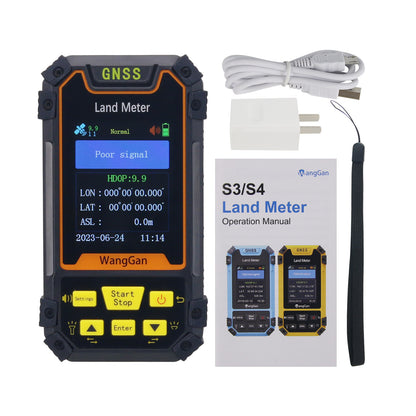 WangGan S4 GNSS Land Meter GPS Land Meter w/ 2.4" Color Screen to Measure Slop Fixed Point Distance