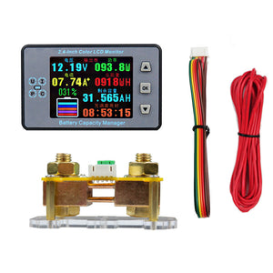 VA9810 Type-A 500A 2.4-inch High Precision Color Screen Bluetooth Coulomb Meter Battery Capacity Manager (with Base)
