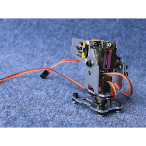 Adjustable Aluminum Alloy FPV PTZ Stand with Two Steering Engine for Aircraft Model Camera PTZ Robotic Accessory