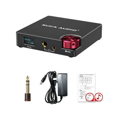 PH-01 Headphone Amplifier HiFi Preamplifier in One Support 6.35 + 4.4 Dual Output with OLED Display Screen