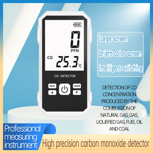 1000PPM 6-Year Life CO Detector Carbon Monoxide Meter (White) with Large Color Screen &amp; Sound Alarm