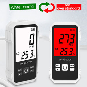 1000PPM 6-Year Life CO Detector Carbon Monoxide Meter (White) with Large Color Screen &amp; Sound Alarm