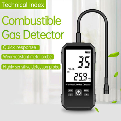 Handheld Combustible Gas Detector Gas Leak Detector for Natural Gas Coal Gas Liquefied Petroleum Gas