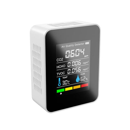 PG-L58 5-in-1 Air Quality Detector Air Quality Monitor White for CO2 HCHO TVOC Temperature Humidity