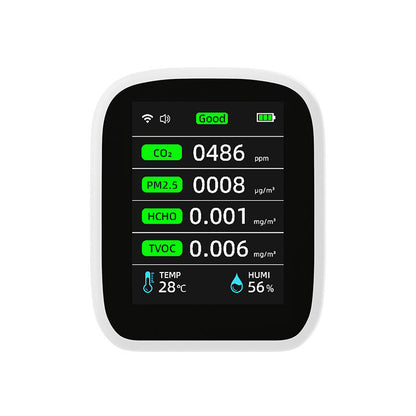 PV28-CW 8-in-1 Air Quality Monitor Detector for CO2 PM1.0/PM2.5/PM10 HCHO TVOC Temperature Humidity