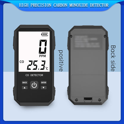 1000PPM 6-Year Life CO Detector Carbon Monoxide Meter (Black) with Large Color Screen &amp; Sound Alarm
