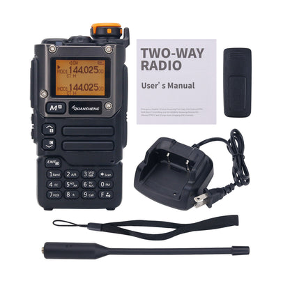 Quansheng UV-K6 5W 5KM Walkie Talkie Handheld Transceiver VHF UHF Radio AM FM Standard Version