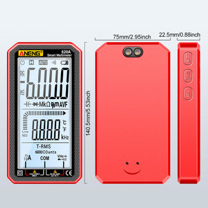 ANENG 620A 6000 Count Multimeter Tester Digital Multimeter AC/DC Current Voltage Meter w/ Red Cover