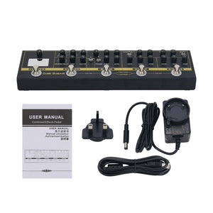 Cube Sugar Guitar Effects Pedal with 5 Analog Effects &amp; 2 Digital Effects &amp; High-precision Guitar Tuner