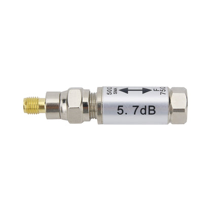 0 - 3GHz SMA Female to F Male Connector 50 - 75ohm Impedance Converter High Quality Radio Accessory