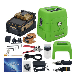 Signal Fire Ai-8C Optical Fiber Fusion Splicer w/ 3-In-1 Fiber Holder Quad-Core Chip CPU