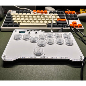Arcade Stick Fight Stick Game Controller Gamepad w/ TTC Speed Silver V2 Switches Suitable for Hitbox