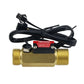 Electronic Intelligent Water Flow Meter 1/2” External Thread Digital Display Flow Sensor with M8 Temperature Probe