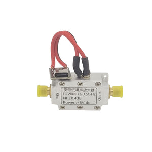 20MHz - 3500MHz LNA Low Noise Amplifier RF Amplifier Module SMA Female Connector (with Welded Power Supply Module)