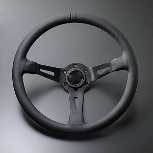 FULL SPEED BLACK 348mm/13.7&quot; Steering Wheel Original Racing Wheel Video Game Accessory for MOMO