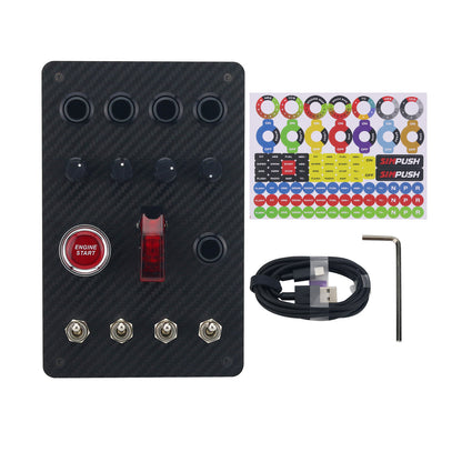 SIMPUSH Aluminum Alloy Button Box Racing SIM Button Box for SIMAGIC FANATEC THRUSTMASTER SIMUCUBE
