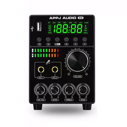 APPJ AUDIO S3 Bluetooth Karaoke HiFi Audio Power Amplifier LED Display 80W + 80W MA12070PI2S Chip for Infineon