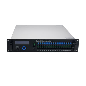 16-Port 1550NM Optical Fiber Amplifier with Wavelength Division Multiplexing for CATV Cable TV FTTH (Network Management Type)