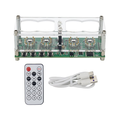 IN12 Nixie Tube Clock Retro Desktop Clock Digital Clock with Remote Control (without IN12 Tubes)