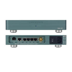 LHY Audio SW6-SFP 6-Port Hifi Audio Ethernet Switch Network Switch DC Powered with SC-Cut OCXO