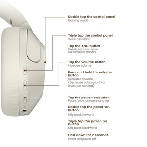 HAYLOU S35 Purple ANC Noise Cancellation Headphones over Ear Bluetooth Headphones Long Battery Life