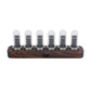D'ESIGN IPS RGB LED Music Spectrum Pseudo Glow Tube Rhythm Light Alarm Clock with Black Walnut Base