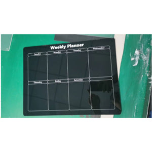 Acrylic Calendar Whiteboard Magnetic Monthly Calendar for Fridge and Weekly Planner Whiteboard