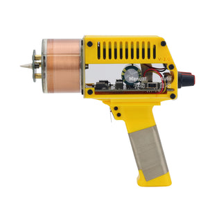 Handheld Tesla Coil Rechargeable Solid State Tesla Coil Manual &amp; Automatic Modes with Yellow Shell