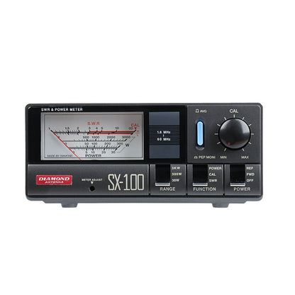 SX100 1.6-60MHz Shortwave SWR Power Meter 30W 300W 3KW Standing Wave Meter for Diamond Antenna