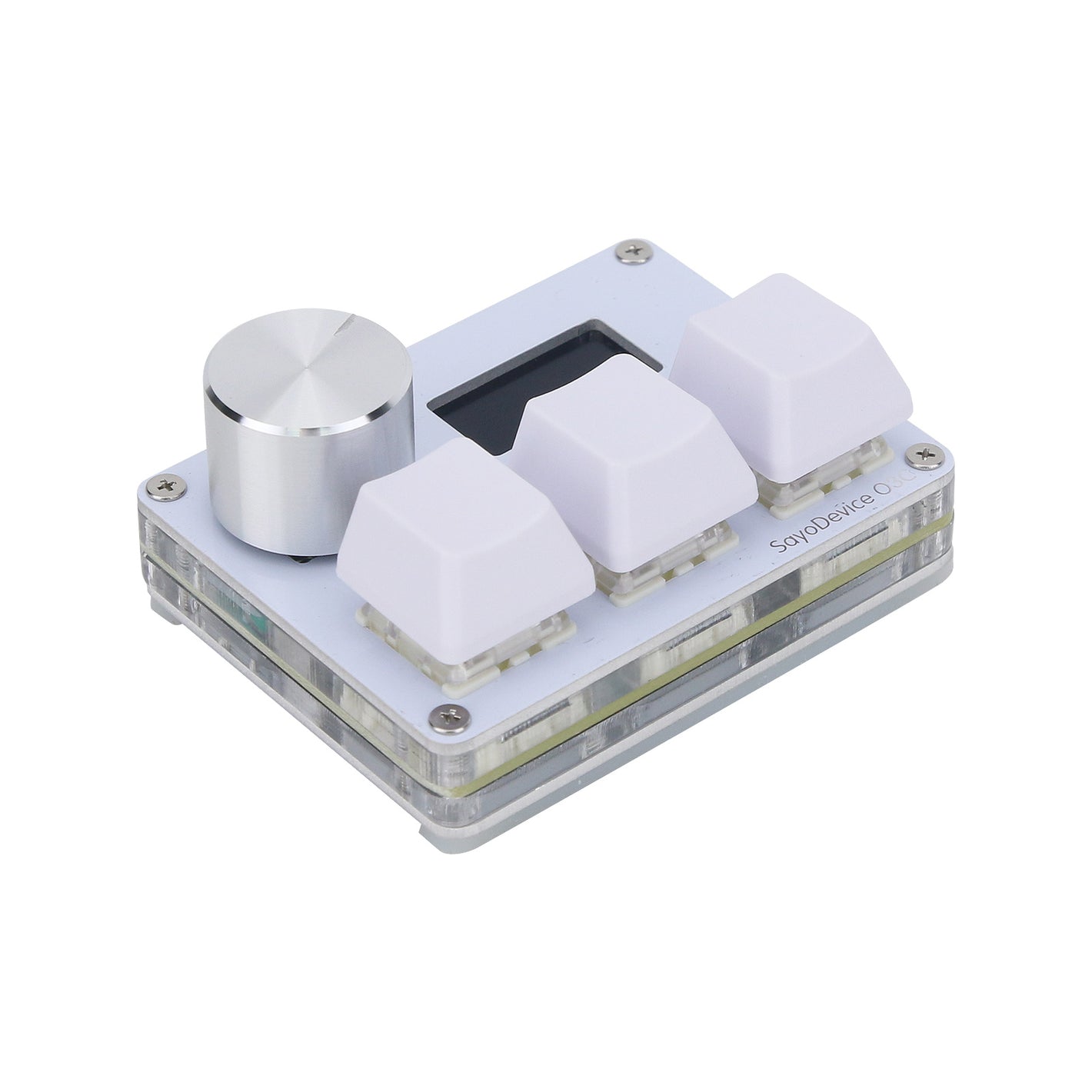 SayoDevice O3C OSU White Custom Keyboard Gaming Keyboard Rapid Trigger with Magnetic White Switches