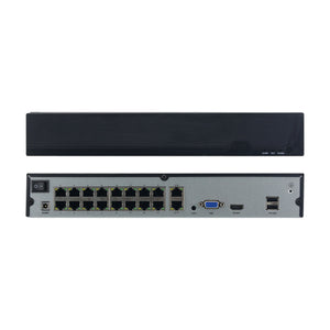 4K 16CH HD POE NVR H.265+ 48V Network Video Recorder Supports 16*8.0MP Video Input for IP Cameras
