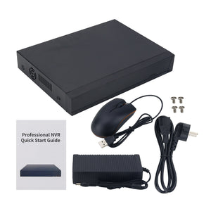 4K 16CH HD POE NVR H.265+ 48V Network Video Recorder Supports 16*8.0MP Video Input for IP Cameras