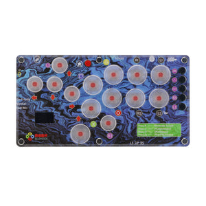 14-Button Mini Arcade Controller Chun Li Controller Fight Stick with Screen for Hitbox PC/PS4