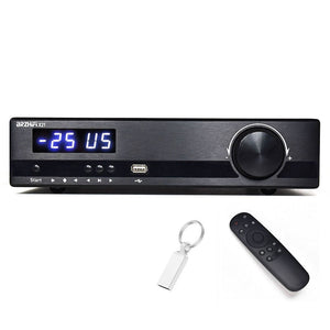 BRZHIFI X21 600W TPA3255 2.1 Bluetooth Amplifier BT5.1 Hifi Power Amp (Black) + 8G USB Drive