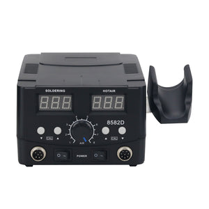 8582D 750W 2 in 1 Hot Air Gun &amp; Soldering Iron Station Set w/ Dual Display Supports Automatic Sleep