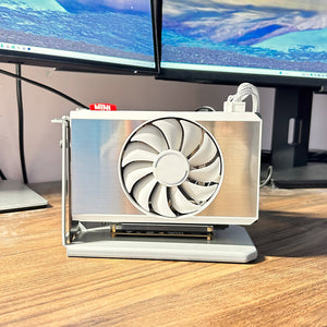 Graphics Card Dock External GPU Dock Set with 60cm/23.6&quot; USB4 Data Cable and White Bracket for FLEX