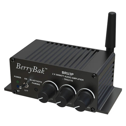 BRU3P Portable HiFi 2x50W Audio Amplifier Bluetooth 5.0 DSP TPA3116 Stereo Digital Power Amplifier