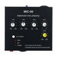 MIC-60 3-Band Equalizer Balanced Mic Preamp w/ 48V Phantom Power Supply for Dynamic &amp; Condenser Mics
