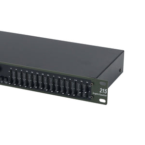 215 Dual Channel 15-Band Equalizer Professional Equalizer for Home Karaoke or Performance Tuning