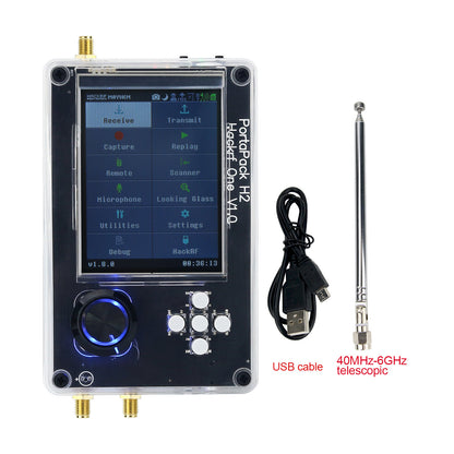 HackRF One R9 V2.0.0 + Upgraded PortaPack H2 3.2&quot; LCD + Shell Assembled + Antenna + USB Cable